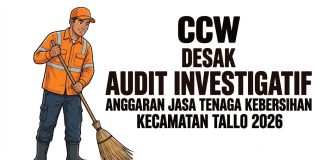 CCW Minta Kejaksaan Audit Investigatif Anggaran Jasa Tenaga Kebersihan Kecamatan Tallo